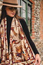 Load image into Gallery viewer, Purdey X Clare Haggas – Toffee ‘George Is Back’ Silk Scarf
