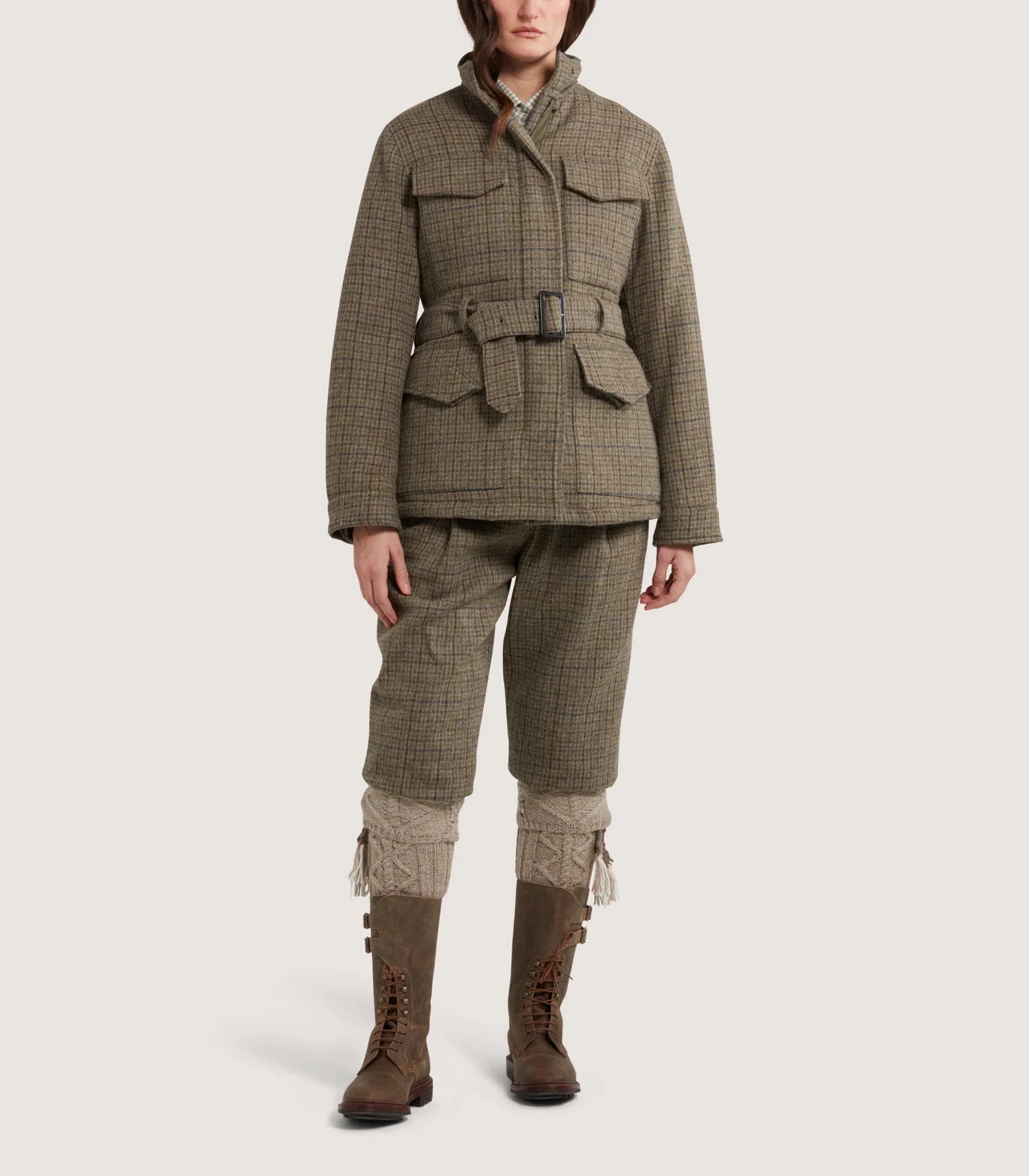 Women's Tweed Belted Jacket in Maree – Purdey at The Royal