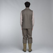 Load image into Gallery viewer, Holcot Tweed Waistcoat Loden Green Herringbone Tweed
