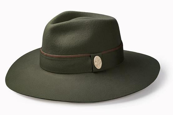 Hicks & Brown Oxley Fedora Olive green