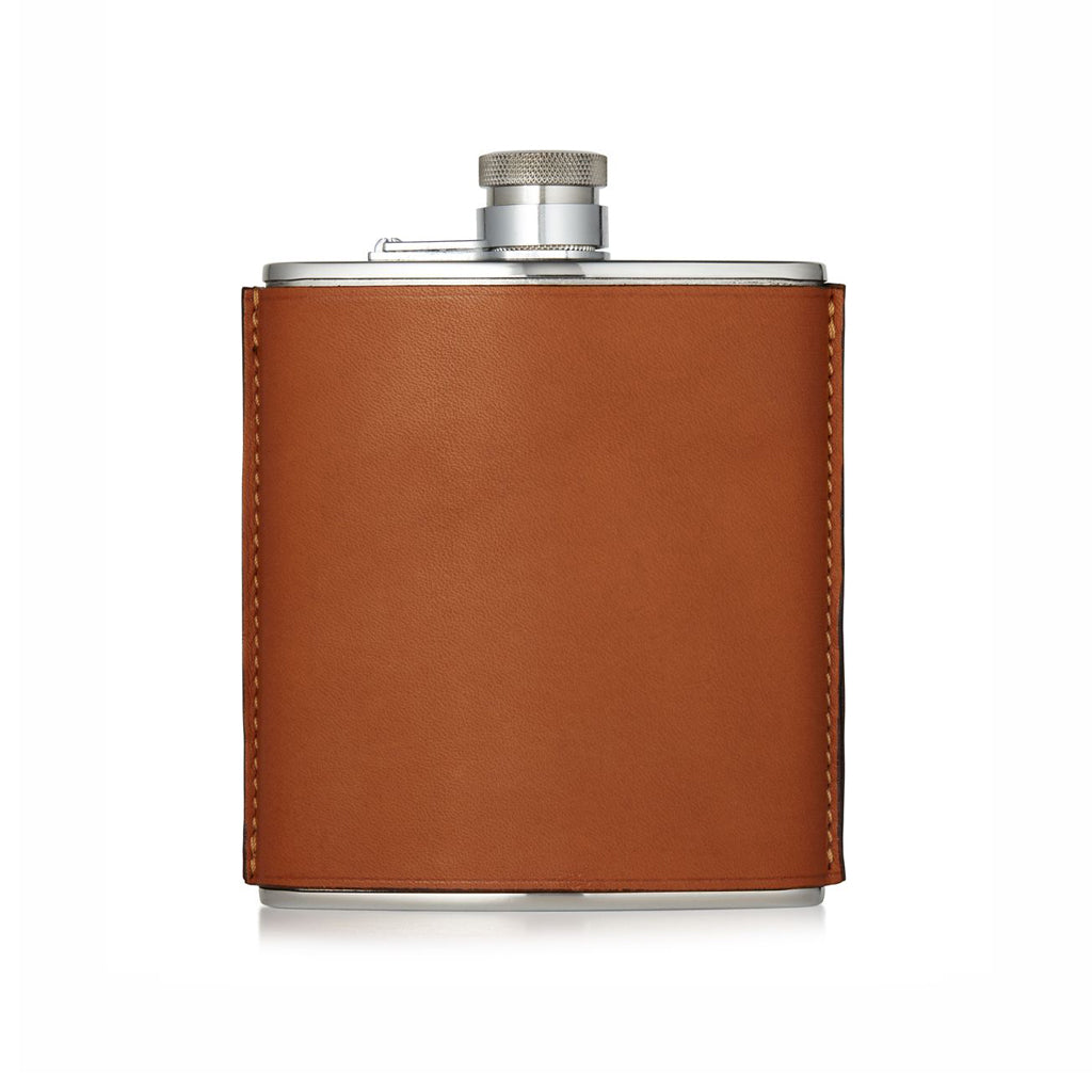 6oz Leather Hand Stitched Flask